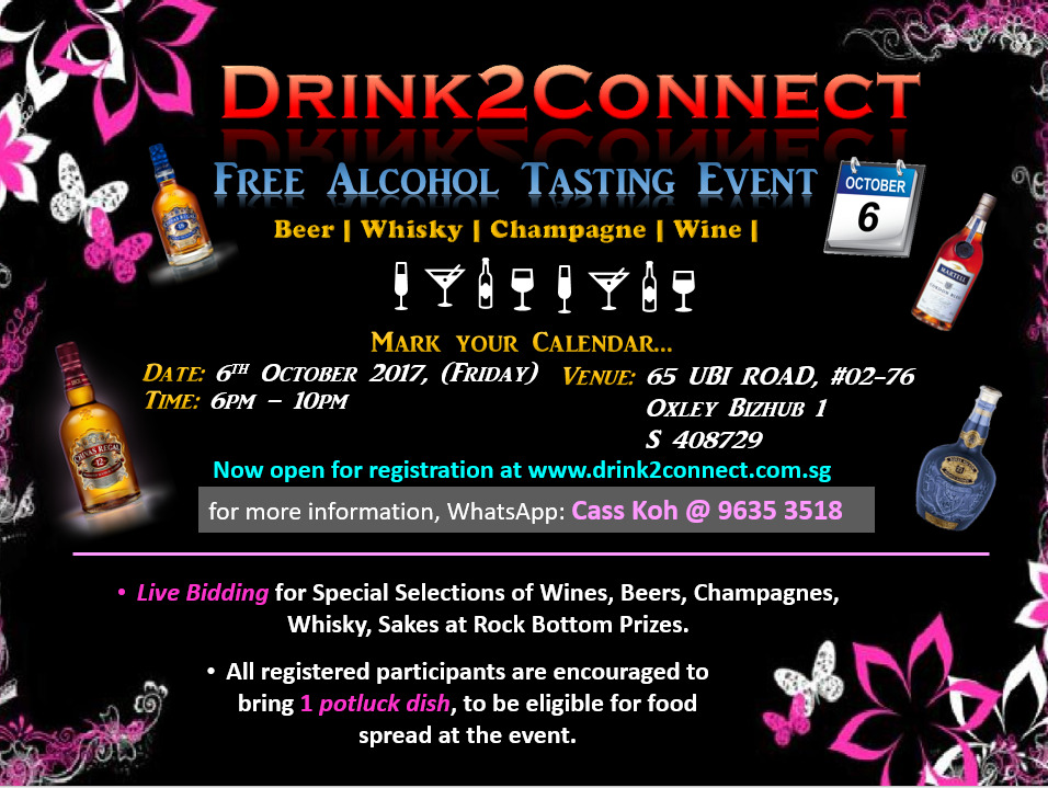 Free alcohol tasting and networking event by Drink2Connect